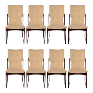 1960s Vintage Vamdrup Stolefabrik Rosewood High Back Dining Chairs - Set of 8 For Sale