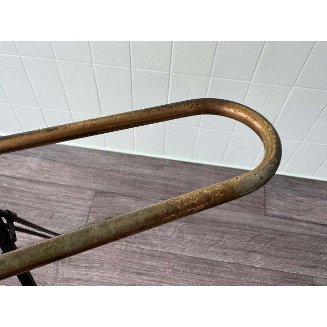 Vintage Man-Shaped Folding Valet Stand in Beech, Metal and Brass, 1950s For Sale - Image 11 of 16