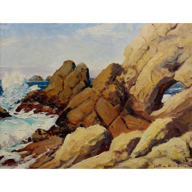 Arthur Hill Gilbert -Northern California Rocky Seascape-Oil Painting For Sale - Image 4 of 9