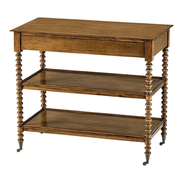 English Style Fruitwood End Table For Sale