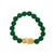 Haus of Brilliance 18K Yellow Gold Green Agate Beaded Bracelet with Dragon Charm For Sale - Image 4 of 4
