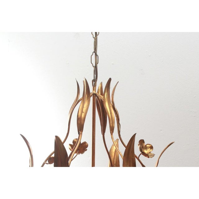 Hollywood Regency Golden Hanging Lamp attributed to Hans Kögl, 1970s For Sale - Image 9 of 16