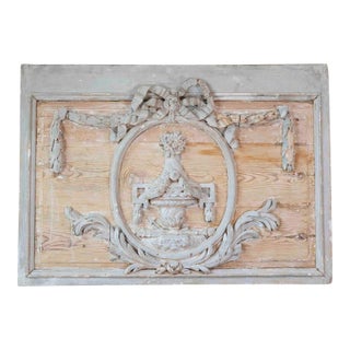 Late 18th Century French Carved Boiserie Panel with Original Paint For Sale