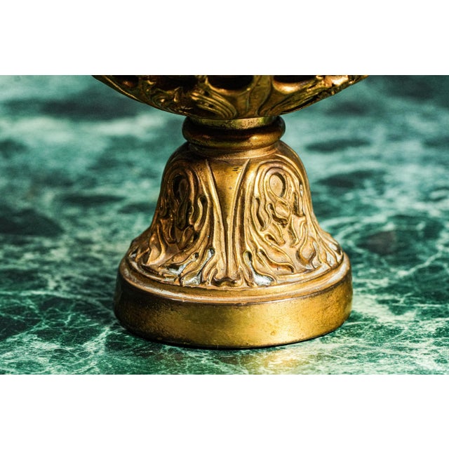 Gold Beautiful Antique Ornate Gold Decorative Ball Orb Home Decor Art Decorative Object Architectural Salvage For Sale - Image 8 of 10