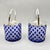 Mid-Century Modern Mid-Century Modern Art Glass Jars with Blue Cut in Clear Crystal Biscuit Barrels with Silver-Plated Mounts, 1950s, Set of 2 For Sale - Image 3 of 18