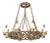 Early 20th Century Round Cast Iron Antique Chandelier For Sale