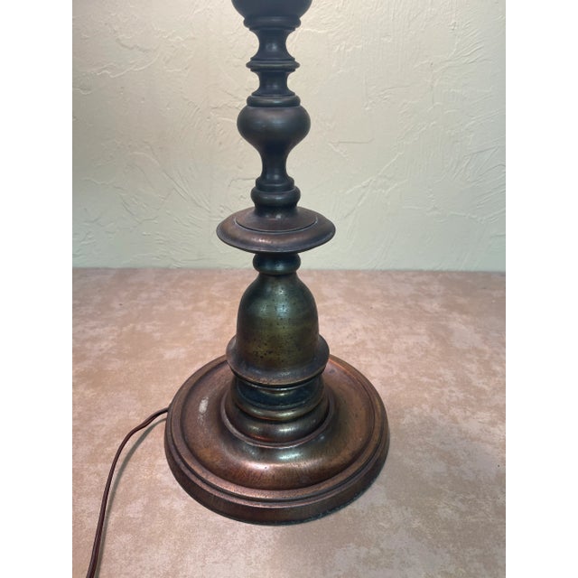 Traditional 1940s Solid Bronze Lamp For Sale - Image 3 of 10