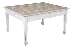 Large Swedish Painted Pine Kitchen Table, 19th Century