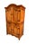 French Country 1980s Rustic Solid Pine Storage Armoire With Wrought Iron Accents, Mexico For Sale - Image 3 of 13