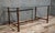 Art Deco Style Wrought Iron and Glass Top Console Table / Coffee Table – 127 cm Rectangular table with a wrought iron base...