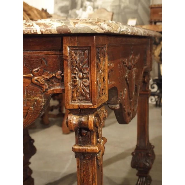 This amazingly detailed oak and marble table à gibier (game presentation table) hails from France, circa 1870, and was...