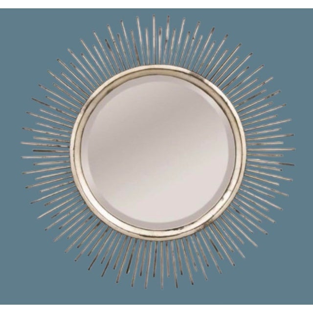 Mid 20th century Extra Large Brutalist Sunburst Mirror For Sale - Image 10 of 11