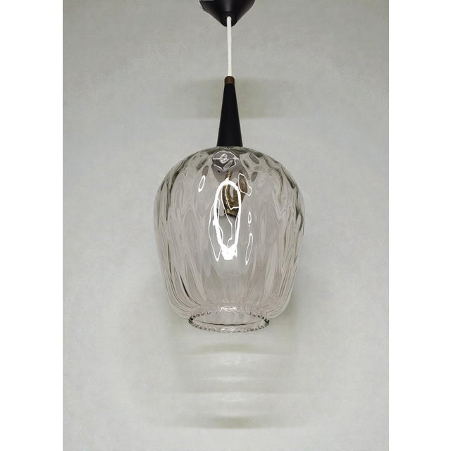 Vintage Glass Pendant Light, 1960s For Sale - Image 4 of 10