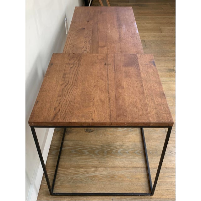 2010s Modern Iron an Wood Scandinavian Modular Coffee Table For Sale - Image 5 of 7