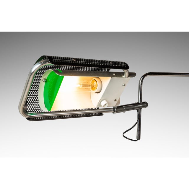 Plastic 1960s Mid-Century Modern Industrial Omi "Eyeshade" Adjustable Floor Lamp W/ Swingarm Light by George Nelson for Koch & Lowy For Sale - Image 7 of 13