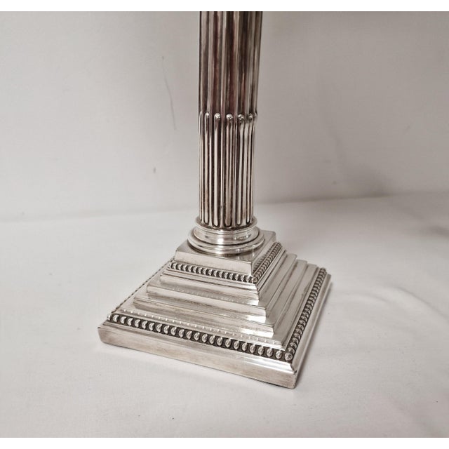 Sterling Silver Table Lamp from Hamilton & Inches Ltd., Early 1900s For Sale - Image 11 of 17