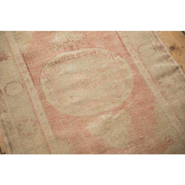 Blush Vintage Distressed Oushak Rug Runner - 2'9" x 5'1" For Sale - Image 8 of 9