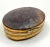 3 beautiful antique Victorian snuff or trinket boxes with gilt metal or brass sides and banded or moss agate tops and...