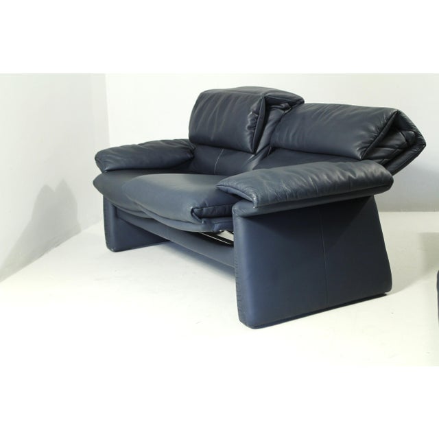 2-Seater Leather Sofa Lugano by Erpo Int., 1985 For Sale - Image 7 of 14