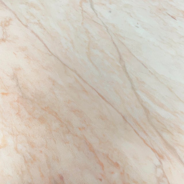 Metal Italian Modern Wall Console or Desk in Black Marquina and Pink Portogallo Marble, 1980s For Sale - Image 7 of 18