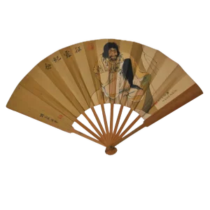Late 19th Century Antique Japan's Creation Myth Kojiki Izanami and Izanagi Fan