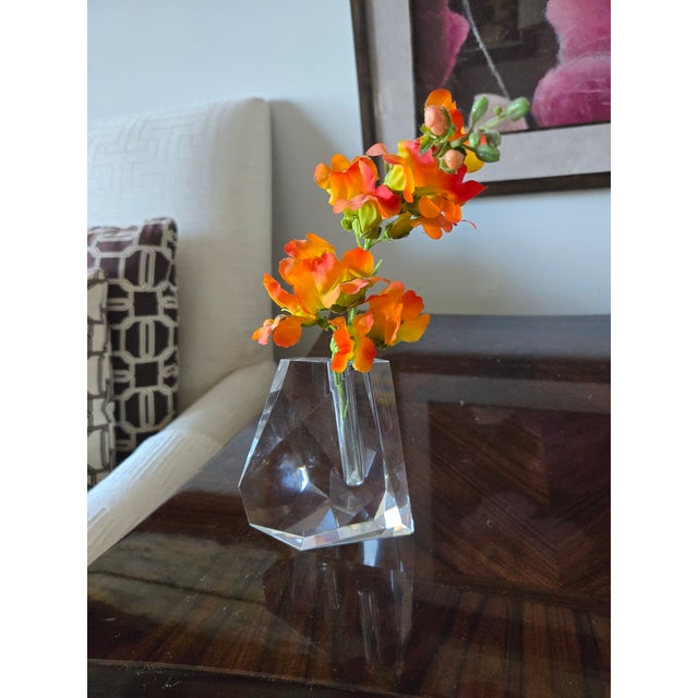 Hoya Crystal Bud Vase For Sale - Image 4 of 6