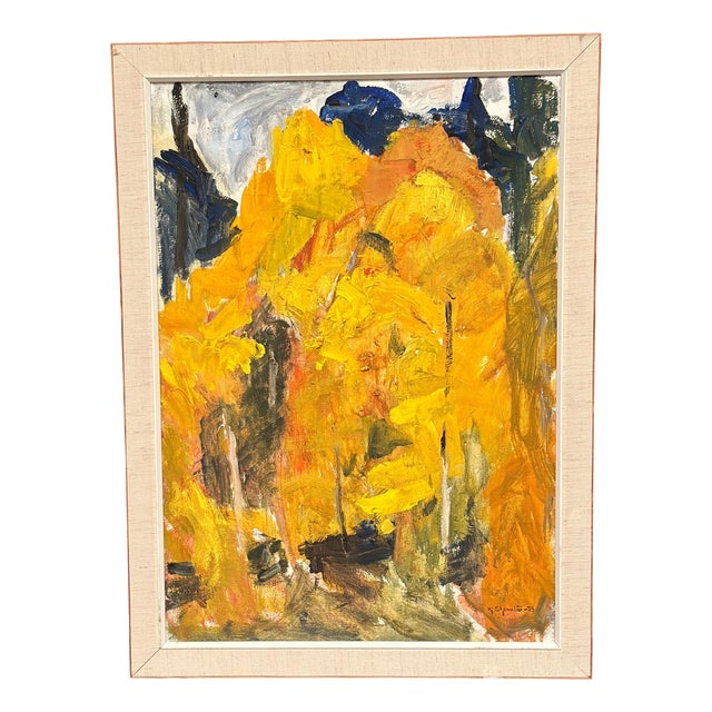 KJ Steinlöf, Trees, 1973, Oil on Canvas, Framed For Sale
