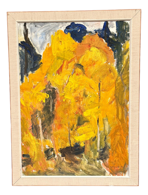 KJ Steinlöf, Trees, 1973, Oil on Canvas, Framed
