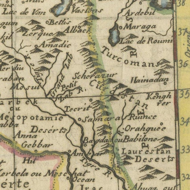 Antique Map of Turkey in Asia, 1750 For Sale - Image 6 of 12