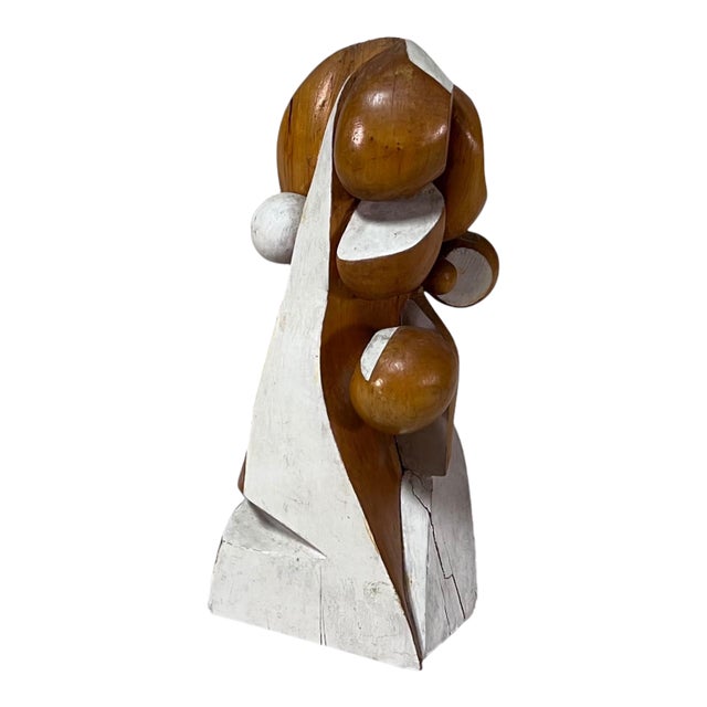 1960s Primitive Free Form Sculpture, Signed Ar For Sale