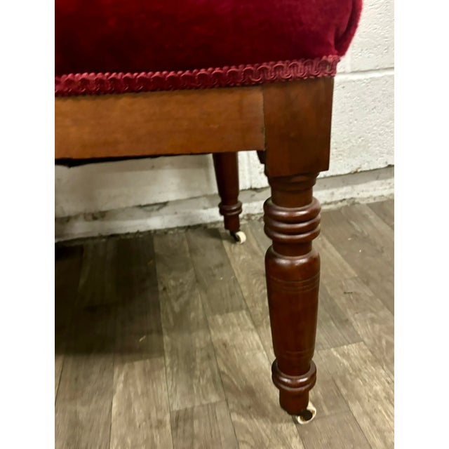 Antique 19th Century Victorian Eastlake Crushed Red Velvet Parlor Side Chairs For Sale In Kansas City - Image 6 of 10