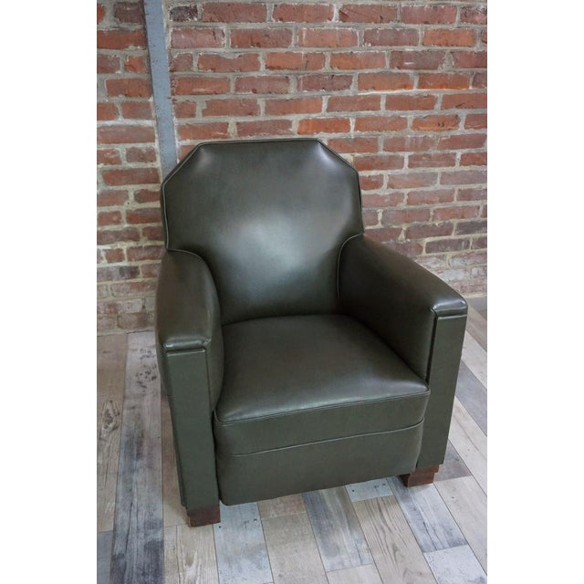 Art Deco club chair, 1930s-40s design, full of class, charm and character, with generous curves and an enveloping...