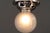 Art Deco Nickel Ceiling Lamp with Frosted Glass Shade, Vienna, Austria, 1920s For Sale - Image 4 of 12