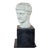 Antique Marble Head of a Roman Emperor With Stand For Sale
