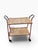 Stitched Leather and Rattan Bar Cart by Jacques Adnet, 1950s For Sale - Image 10 of 14