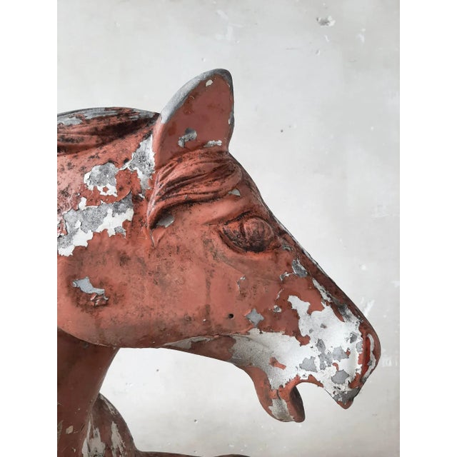 Metal Mid-Century Modern Cast Aluminum Fairground Horse Sculpture, 1950s For Sale - Image 7 of 11