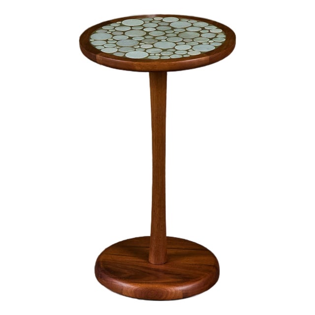 Gordon & Jane Martz 19" Tall Mosaic Coin Tile Side Table For Sale