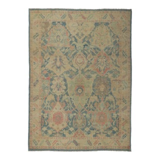 Vintage Pastel Colorful Oushak Rug - 9'00 X 12'06 For Sale
