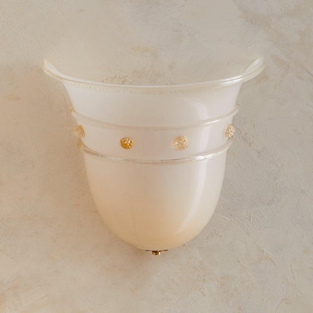 1980s Modern Barovier & Toso 'Empire' Murano Glass Sconce For Sale In Chicago - Image 6 of 11