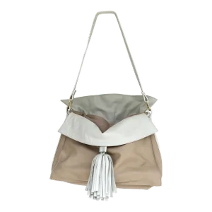 Late 20th Century Alberto di Canio Italy Tasseled Soft Lambskin Leather Handbag