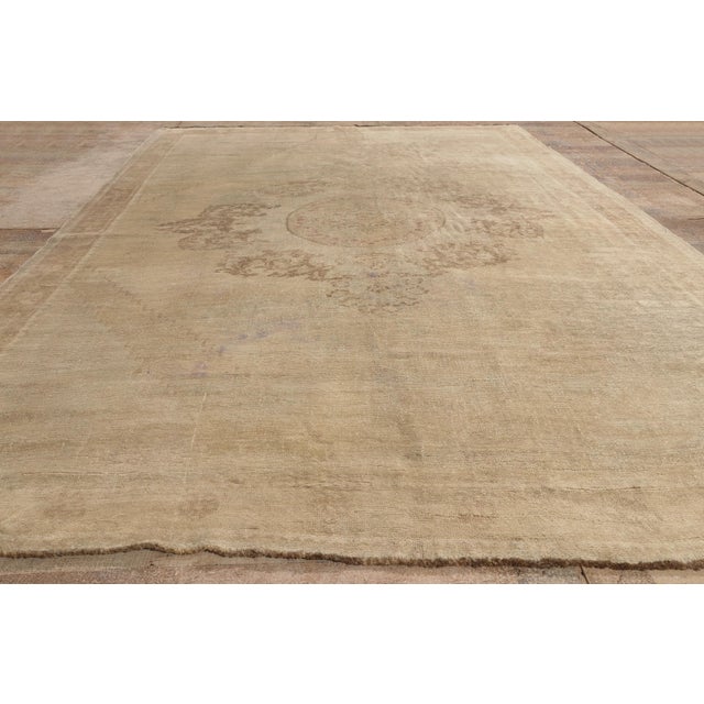 Vintage Turkish Oushak Rug, 07'03 X 11'05 For Sale - Image 9 of 10