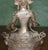 Tibetan Silvered Metal Buddhist Deity Figure Statue on Lotus Base For Sale - Image 15 of 18