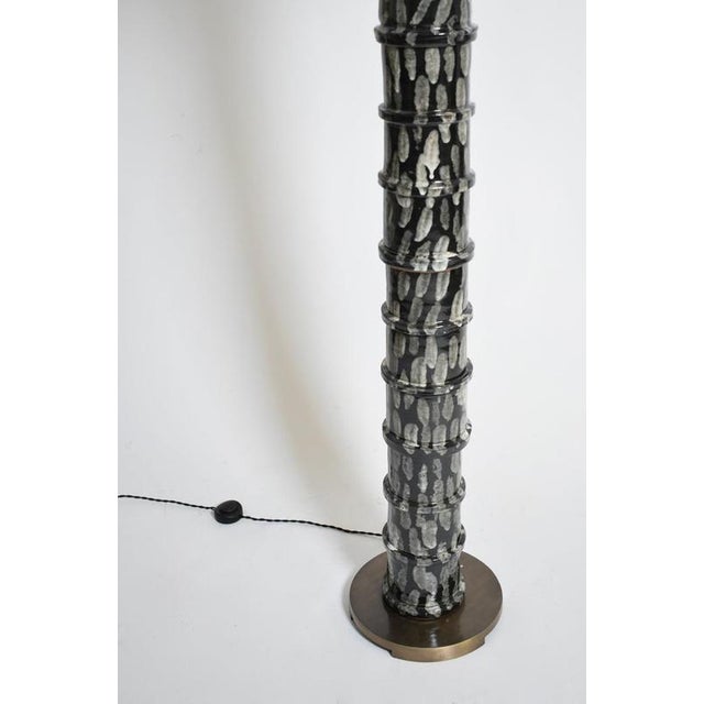 Inle Grey and Black Ceramic Floor Lamp Barracuda Edition For Sale - Image 3 of 6