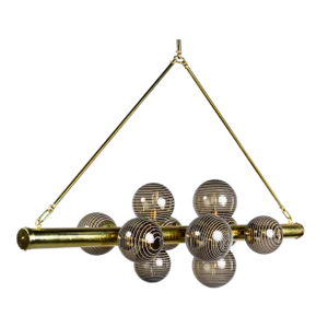 Lungo Vecchio Chandelier With Striped Globes