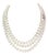 Natural Akoya Pearl Diamond Necklace 49" 18k White Gold 7 mm Certified For Sale