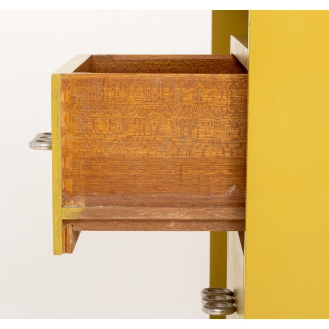 Wood Martin Feinman for Winchendon Multiplex Modern Mustard Yellow Painted Wood Desk For Sale - Image 7 of 8