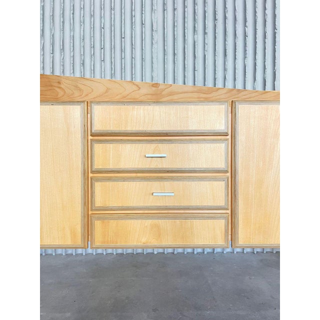 Mid-Century Modern Handmade Asymmetrical Sideboard, 1980s For Sale - Image 3 of 18