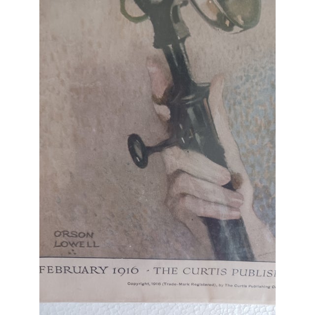 LHJ Magazine Cover 1916 - Orson Lowell Illus.- Lady With Early Telephone, Authentic and Rare! Orson Lowell was one of a...