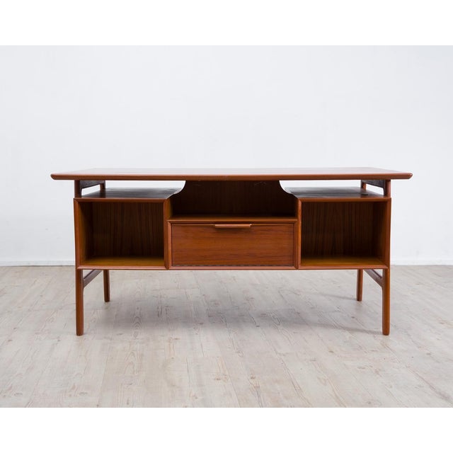 Danish Teak Model 75 Desk from Omann Jun, 1960s For Sale - Image 6 of 18