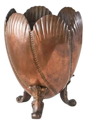 Antique Vase or Wine Cooler in Patinated Copper 19th Century